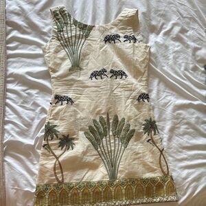 Elegant Cream Embroidered Dress